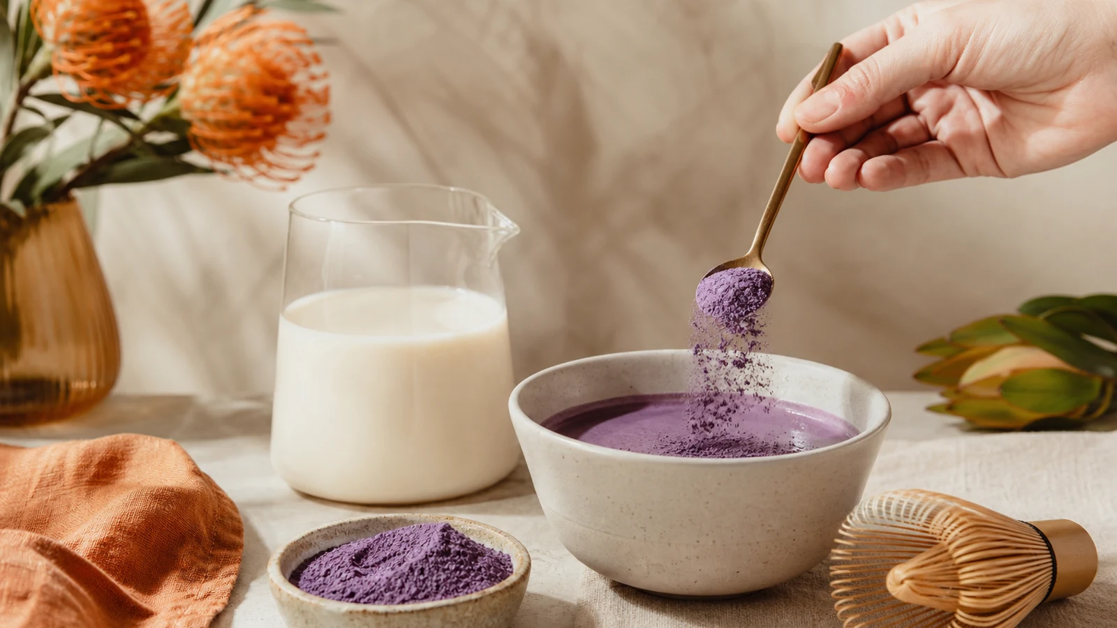 Poudre ube latte